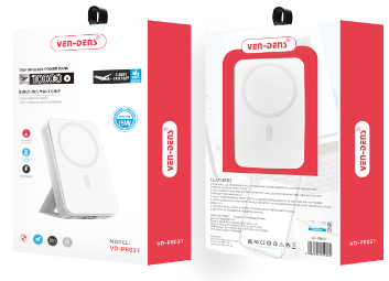  Powerbank магнитный с MagSafe Ven-Dens PB031 10000mAh USB-C 15W белый