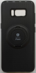Чехол-накладка для Samsung Galaxy S8 силикон iface с держателем черный