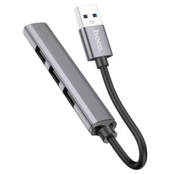 USB 3.0 хаб Hoco HB26 4 порта 3 USB2.0/1 USB3.0 серый