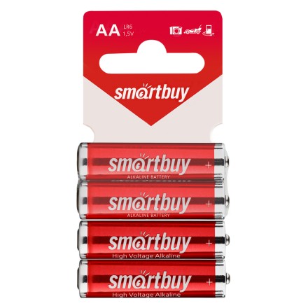  Батарейка алкалиновая Smartbuy LR6/4SB (60/720) (SBBA-2A04SB)