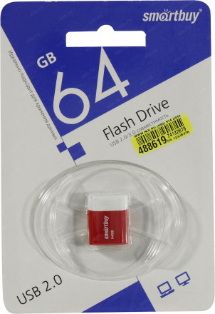 USB флеш накопитель Smartbuy 64GB Lara Red (SB64GBLARA-R)