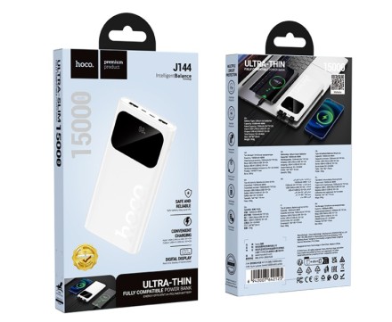  Powerbank Hoco J144 15000mAh 2USB/1C белый