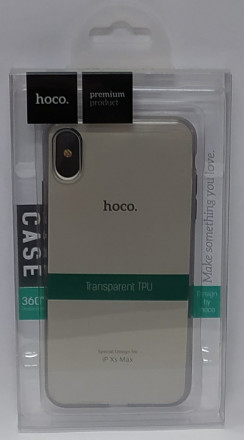 Накладка для iPhone Xs Max Hoco Light силикон прозрачный черный