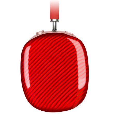  Карбоновый чехол на AirPods Max глянцевый красный