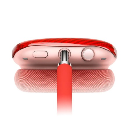  Карбоновый чехол на AirPods Max глянцевый красный