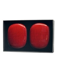 Карбоновый чехол на AirPods Max глянцевый красный