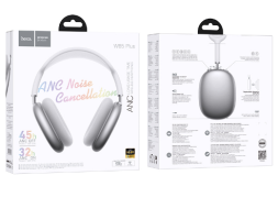 Стереонаушники Bluetooth полноразмерные Hoco W65 Plus ANC серебристые