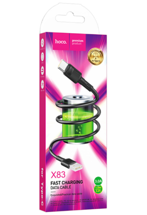  Usb Кабель-зарядка Type-C Hoco X83 3A 1м черный