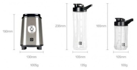  Блендер Ocooker CD-BL01 + 2 чаши с дозатором (40017) серебристый