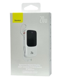 Powerbank Baseus Qpow Pro Digital Display 10000mAh 20W 1USB/1C/кабель Lightning (PPQD020002) белый