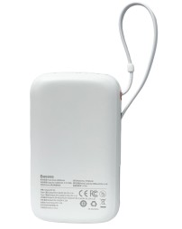 Powerbank Baseus Qpow Pro Digital Display 10000mAh 20W 1USB/1C/кабель Lightning (PPQD020002) белый