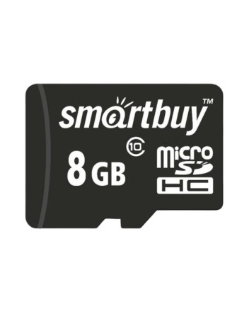  micro SDHC карта памяти Smartbuy 8GB Сlass 10 (без адаптера)