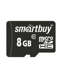 micro SDHC карта памяти Smartbuy 8GB Сlass 10 (без адаптера)