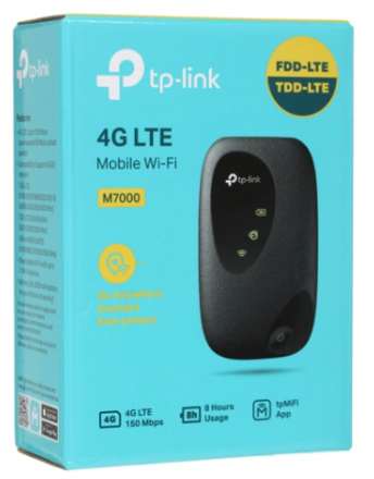 Мобильный роутер TP-Link M7000 4G LTE WiFi 150 Mbps черный