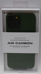 Накладка для i-Phone 12 Pro Max 6.7&quot; K-Doo Air Carbon пластик зеленая