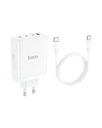 Сетевое зар. устр. Hoco N31 Gan с шнуром Type-C на Type-C 1USB/3C 100W белое