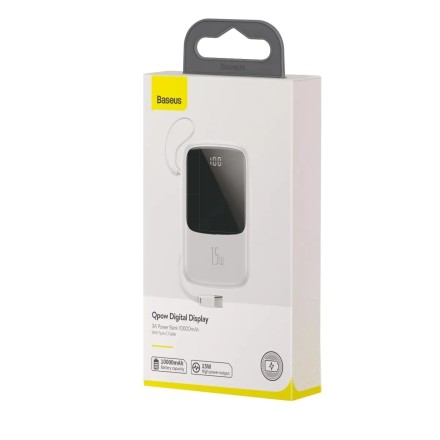  Powerbank Baseus Qpow Digital Display 10000mAh 3A Type-C (PPQD-A02) белый