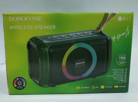  Bluetooth колонка Borofone BR17 зеленая