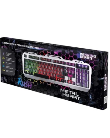  Клавиатура проводная с подсветкой игровая Smartbuy RUSH 354 USB белая (SBK-354GU-K)