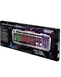 Клавиатура проводная с подсветкой игровая Smartbuy RUSH 354 USB белая (SBK-354GU-K)