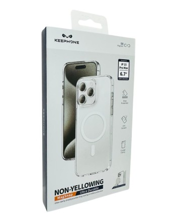  Накладка для i-Phone 15 Pro Max Keephone Non-Yellowing MagSnap прозрачный