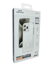 Накладка для i-Phone 15 Pro Max Keephone Non-Yellowing MagSnap прозрачный