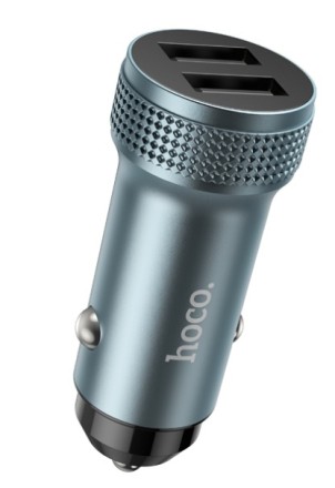  Автомобильное заряд. устр. Hoco Z49 2USB серое