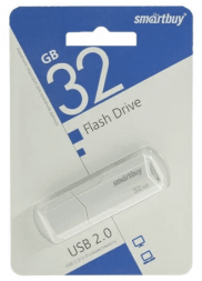 USB флеш накопитель SmartBuy 32GB Clue White (SB32GBCLU-W)
