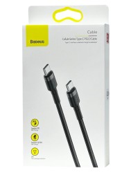 Кабель-зарядка Type-C на Type-C Baseus Cafule series 2м (CATKLF-HG1) серо-черный
