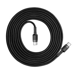 Кабель-зарядка Type-C на Type-C Baseus Cafule series 2м (CATKLF-HG1) серо-черный