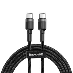 Кабель-зарядка Type-C на Type-C Baseus Cafule series 2м (CATKLF-HG1) серо-черный