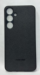 Накладка для Samsung Galaxy S24 Plus силикон под кожу черная