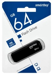 3.1 USB флеш накопитель SmartBuy 64GB CLUE Black (SB64GBCLU-K3)