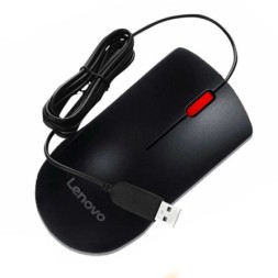 Мышь проводная Lenovo Big Red Dot Slient Cable M220L черный