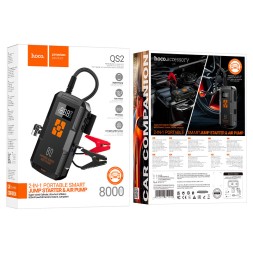 Пусковое устройство/насос для авто Hoco QS2 8000mAh/800A черное