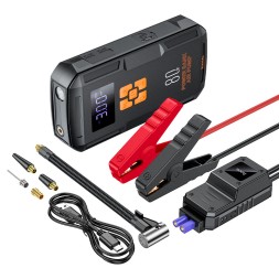 Пусковое устройство/насос для авто Hoco QS2 8000mAh/800A черное