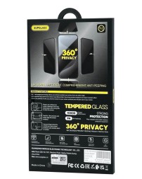 Защитное стекло для i-Phone 17 Pro Max Supglass SG-09 Антишпион чёрное