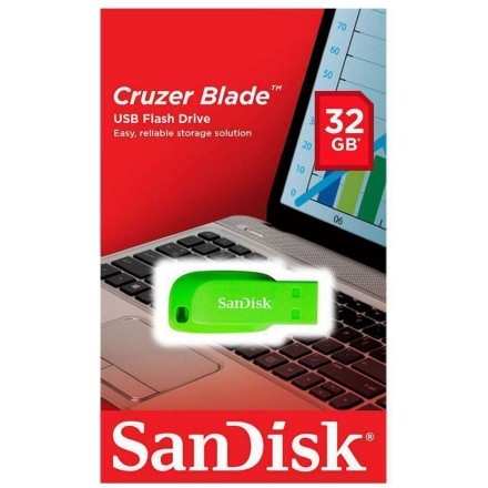  USB флеш накопитель SanDisk CZ50 32GB Cruzer Blade Green (SDCZ50C-032G-B35GE)