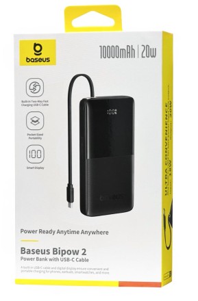  Powerbank Baseus Bipow 2 Digital Display 20W 10000mAh (P10077101113-00) черный
