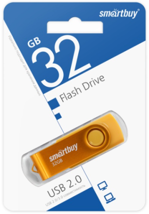  USB флеш накопитель Smartbuy 32GB Twist (SB032GB2TWY) желтый