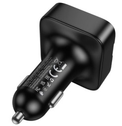 Автомобильное заряд. устр. Hoco E87 2USB/1C 35W + FM-трансмиттер черное