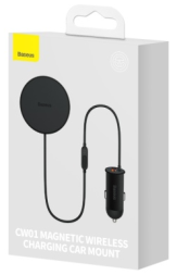 Автомобильное заряд. устр. Baseus CW01 Magnetic Wireless Charging Car Mount 40W SUCX040001 черное