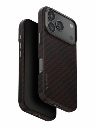  Накладка для i-Phone 17 Pro Max Uniq Keva Edge Magsafe бордовая