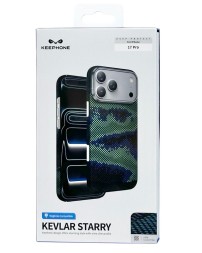 Накладка для i-Phone 17 Pro Keephone Kevlar Starry MagSnap чёрно-зеленый