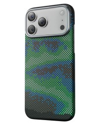 Накладка для i-Phone 17 Pro Keephone Kevlar Starry MagSnap чёрно-зеленый