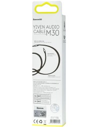 Аудиокабель AUX 3.5мм Baseus M30 100см (CAM30-BS1) черный