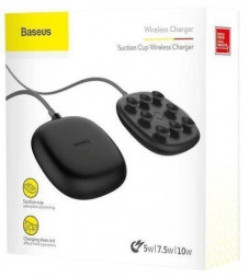 Беспроводное зарядное устройство Baseus Wireless Charger Suction Cup 10W (WXXP-01) черное