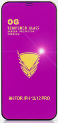 Защитное стекло для i-Phone 12/12 Pro 6.1&quot; OG Purple чёрное