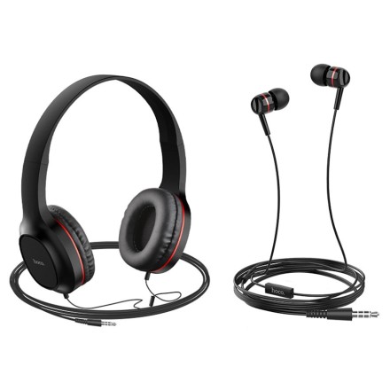  Стереонаушники Bluetooth полноразмерные HOCO W24 Enlighten 1.2м с микрофоном 1.2м красные