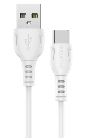  Usb Кабель-зарядка Type-C Borofone BX51 Trumph 3A 1м силиконовый белый